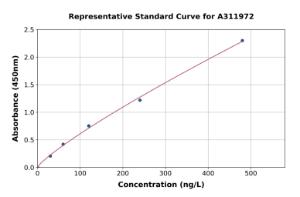 Representative standard curve for Human Fbx32 ELISA kit (A311972)