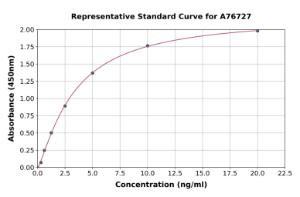 Representative standard curve for Human htrA1 ELISA kit (A76727)