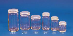 Glass Sample Bottles, With Plastic Snap Cap, Electron Microscopy Sciences