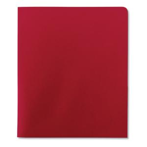 Portfolio, embossed leather grain paper, red, 25/box