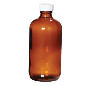 Pre-Cleaned Boston Round Glass Bottles, Amber and Clear, Environmental Express