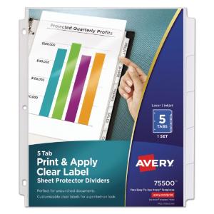 Avery® Index Maker® Clear Pocket Presentation Divider, Essendant