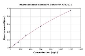 Representative standard curve for Human WDFY4 ELISA kit (A312021)