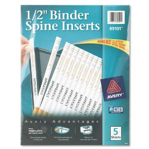 Avery® Custom Binder Spine Inserts
