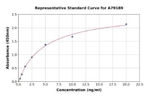 Representative standard curve for Rat CD28 ELISA kit (A79189)
