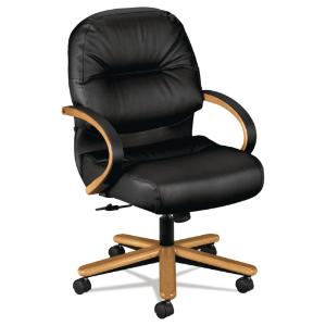 HON® 2190 Pillow-Soft® Wood Series Managerial Mid-Back Swivel/Tilt Chair