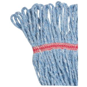 Super Loop Wet Mop Head, Cotton/Synthetic Fiber, 5" Headband, Large Size, Blue