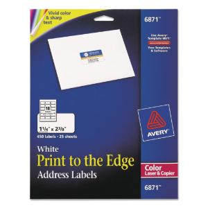 Mailing Labels, Matte White, Avery