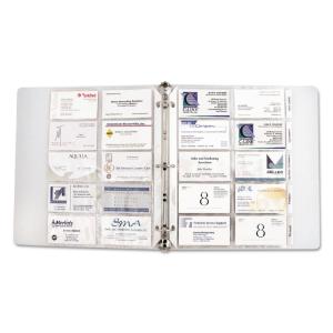 Business card binder page