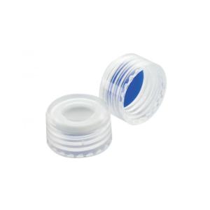 ABC screw cap, with Blue PTFE/white silicone liners, Natural PP