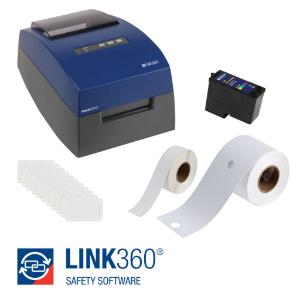 LINK360 safety software with j2000 printer and lockout tagout materials kit