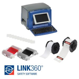 LINK360 safety software with Bradyprinter S3100 printer and lockout tagout materials kit