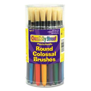 Creativity Street® Colossal Flat and Round Brushes for Children, Pacon