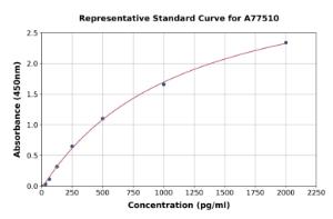 Representative standard curve for Human Wnt7a ELISA kit (A77510)