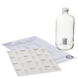 Boston round narrow-mouth clear glass bottles with closure
