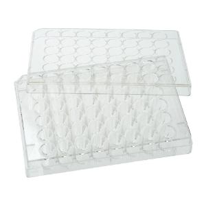 48 well tissue culture plate with lid, individual, sterile