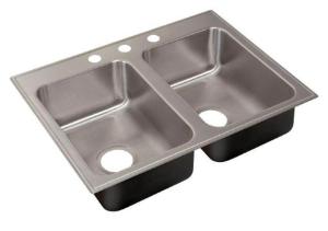 Double Compartment Sinks with Ledgeback, Just Manufacturing