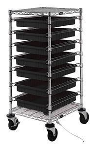 Conductive Bin Cart with Dividable Grids, Quantum Storage Systems