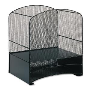Safco® Onyx™ Mesh Desktop Hanging File With Two Horizontal Trays