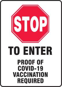 Sign stop to enter proof of