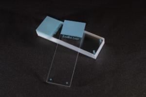 Microscope adhesion slides enhanced for laser printing, blue tab adhesion