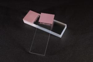 Microscope slides enhanced for laser printing, pink tab
