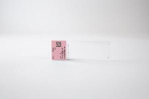 Microscope adhesion slides enhanced for laser printing, pink tab adhesion