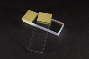 Microscope slides enhanced for laser printing, yellow tab