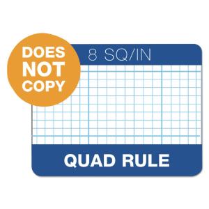 Tops section pad, 8 squares, quadrille rule, letter, white, 50 sheets/pad