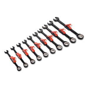 Wrench Set Ratcheting Spline mm-Tether, 10 Pieces