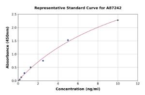 Representative standard curve for Human CXCR2 ELISA kit (A87242)