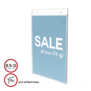 Wall mount sign holder