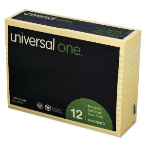 Universal® Recycled Sticky Note Pads, Essendant