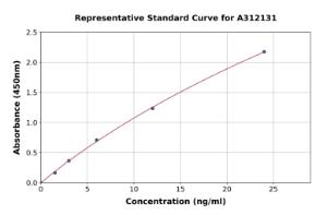 Representative standard curve for Human Clathrin Light Chain ELISA kit (A312131)