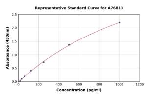 Representative standard curve for Human Inhibin beta A ELISA kit (A76813)