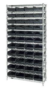 Wire Shelving Systems with Conductive Bins, Quantum Storage Systems