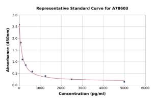 Representative standard curve for Human Proenkephalin B ELISA kit (A78603)