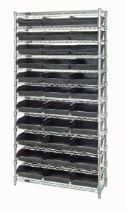 Wire Shelving Systems with Conductive Bins, Quantum Storage Systems