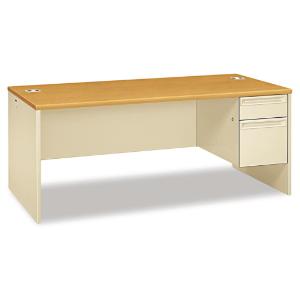 HON® 38000 Series Single Pedestal Desk, Essendant LLC MS