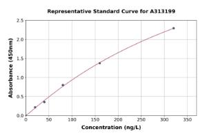 Representative standard curve for human ANKRD1 ELISA kit (A313199)