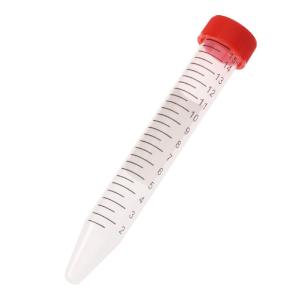 15 ml centrifuge tube, red cap - bag, sterile