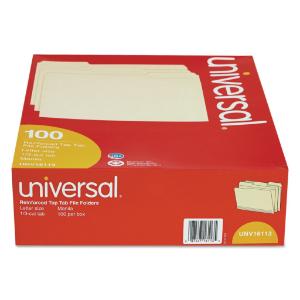 Universal® Double-Ply Top Tab Manila File Folders