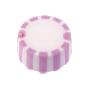 Cap only, screw top micro tube cap, grip cap with integrated O-ring, purple, non sterile