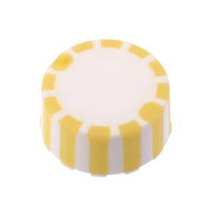 Cap only, screw top micro tube cap, grip cap with integrated O-ring, yellow, non sterile