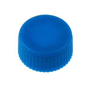 Cap only, screw top micro tube cap, O-ring, opaque, blue, non sterile