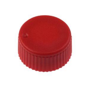Cap only, screw top micro tube cap, O-ring, opaque, red, non sterile