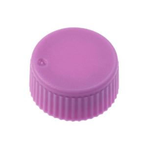 Cap only, screw top micro tube cap, O-ring, opaque, purple, non sterile