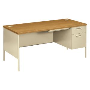HON® Metro Classic Series Single Pedestal 'L' Workstation Desk, Essendant LLC MS