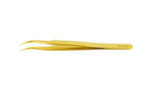 EMS gold coated tweezers style 7