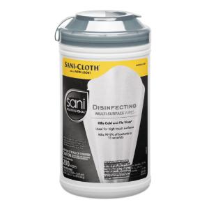 Disinfecting Multi-Surface Wipes, 7 1/2×5 3/8, 200/Canister, 6/Carton